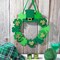 St. Patrick's Day Shamrock Door Wreath Shamrocks Wooden Hanging Sign Lucky Irish Ornament Wood Wreath